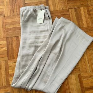 NWT champagne colored satin pants